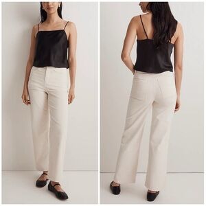 Madewell Emmett 2.0 Wide Leg Corduroy Pants, Buttery Soft, Antique Cream, 32